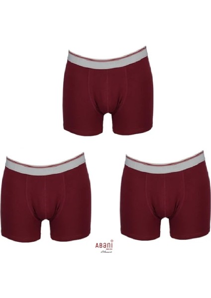 Nbb 735 Modal Erkek Boxer Çok Bordo Abani Classic 3'lü Paket