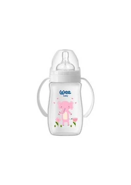 Safari Kulplu Biberon 250 ml Pembe Fil