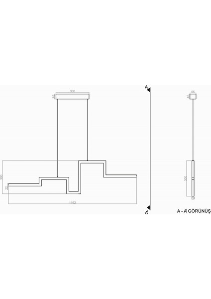 Sarkıt Led Avize Tetris