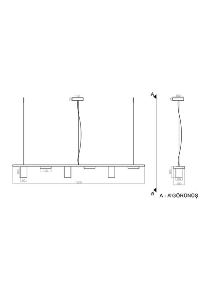 Sarkıt Led Avize Cord