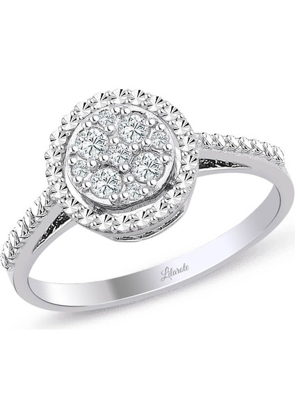 0.12 Ct Modern Tasarım Coronet Yüzük