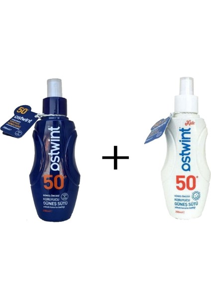 Güneş Losyonu Yetişkin 200ML + Ostwint Çocuk Güneş Sütü Spf 50+ 200 ml