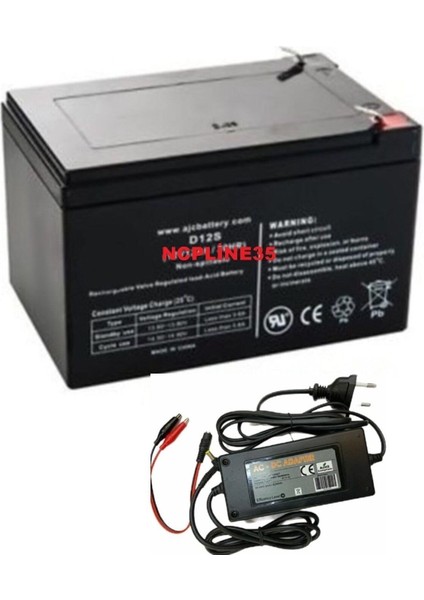 12 Volt 12 Amper 12V 12A Çocuk Oyuncak Araba Araç Uyumlu Aküsü ve Şarj Aleti