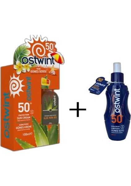 Spf 50+ Güneş Kremi 100 ml + Güneş Losyonu Yetişkin 200ML