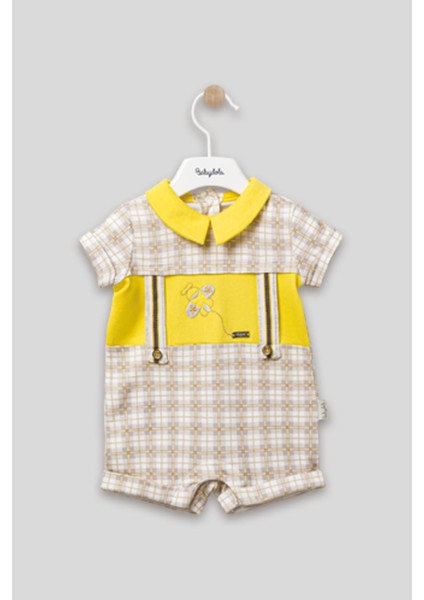 Helikopter Baskılı Düğme Detaylı Bayramlık Tulum 12701