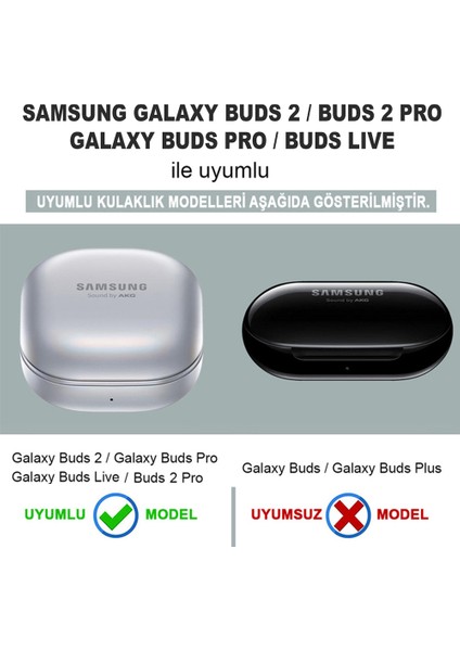 Samsung Galaxy Buds 2 Pro Kılıf Askı Aparatlı Tranparan Silikon Füme