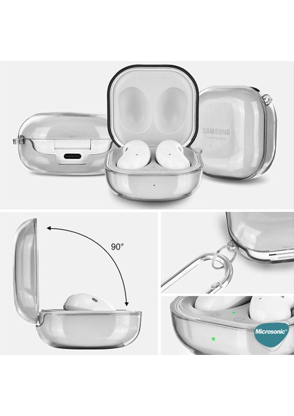 Samsung Galaxy Buds 2 Pro Kılıf Askı Aparatlı Tranparan Silikon Füme