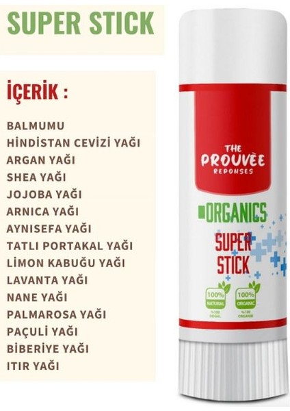 The Prouvee Reponses %100 Organik Süper Stick 15 ml