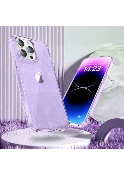 iPhone 13 Pro Max 6.7 Pc+Tpu Glitter Powder Clear Imd Cep Telefonu Telefon Kılıfı (Yurt Dışından)