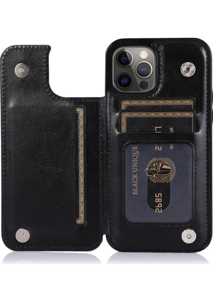 iPhone 14 Pro Maks Kart Tutucu Telefon Çılgın At Doku Deri Kaplamalı Tpu Mobil Telefon Kılıfı (Yurt Dışından) fiyatları