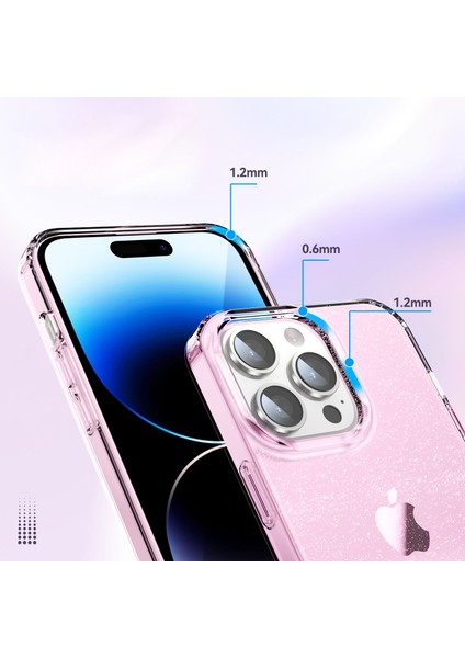 iPhone 14 Pro Max Pc+Tpu Geri Glitter Powder Clear Imd Cep Telefonu Telefon Kılıfı (Yurt Dışından) indirimleri