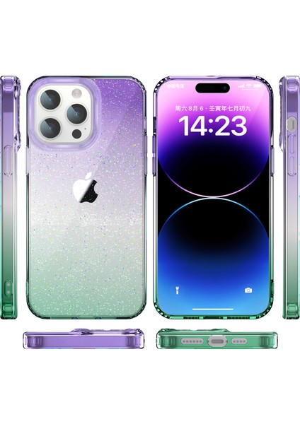 iPhone 14 Pro Max Pc+Tpu Geri Glitter Powder Clear Imd Cep Telefonu Telefon Kılıfı (Yurt Dışından) indirimleri