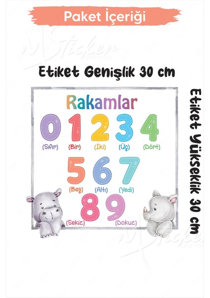 Rakamlar Sticker Seti 30X30 cm Cam Duvar Sticker Seti fiyatları