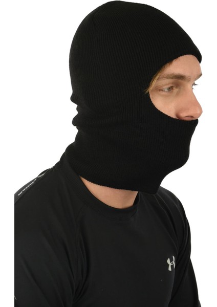 Örgü Kar Maskesi Siyah Balaclava