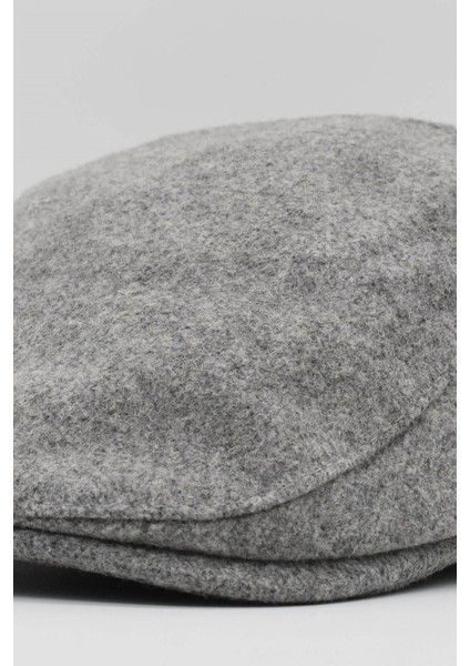 Gri Yün Kışlık London Kasket Şapka modelleri