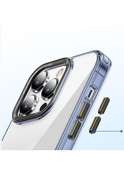 Apple iPhone 13 Pro Max Uyumlu Kılıf Sert Pc Darbeye Dayanıklı Mg Serisi Kristal Kapak Siyah