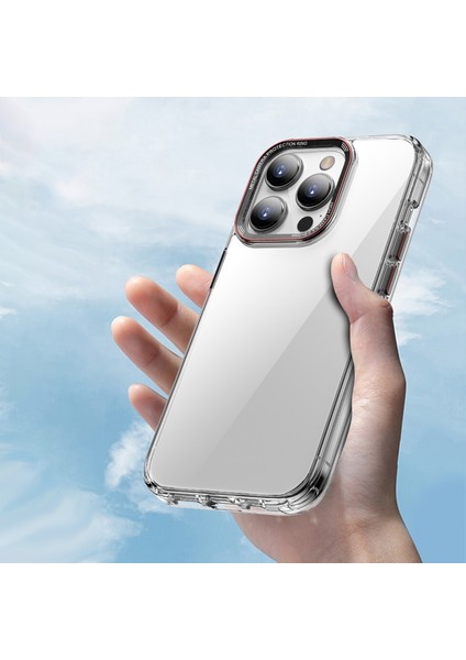 Apple iPhone 13 Pro Max Uyumlu Kılıf Sert Pc Darbeye Dayanıklı Mg Serisi Kristal Kapak Siyah