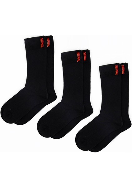 Erkek Kışlık Termal Siyah Çorap 3 Çift