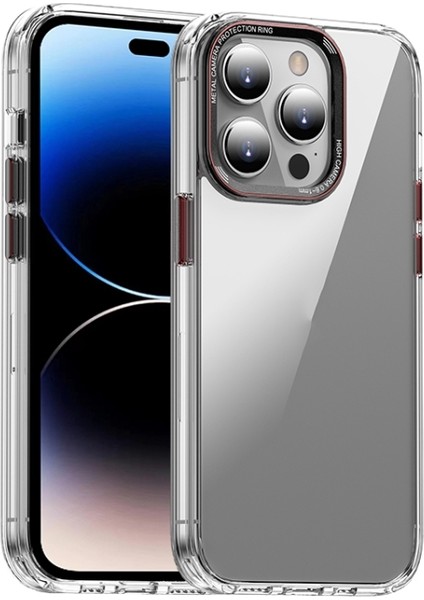 Apple iPhone 13 Pro Max Uyumlu Kılıf Sert Pc Darbeye Dayanıklı Mg Serisi Kristal Kapak Şeffaf