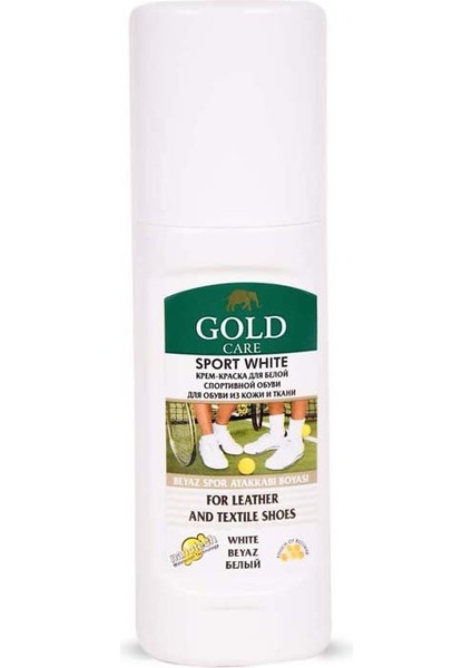 Gold Care Spor Deri ve Kumaş Beyaz Ayakkabı Boyası Bakımı 75 ml