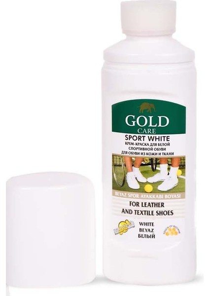 Gold Care Spor Deri ve Kumaş Beyaz Ayakkabı Boyası Bakımı 75 ml