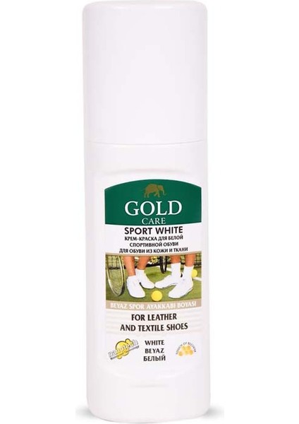 Gold Care Spor Deri ve Kumaş Beyaz Ayakkabı Boyası Bakımı 75 ml