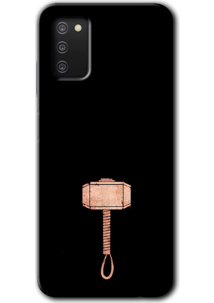 Galaxy A02S Kılıf Hd Desen Baskılı Arka Kapak + Kırılmaz Cam - Thor Çekiç