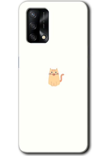 Oppo A54 Kılıf Hd Desen Baskılı Arka Kapak - Cat Minimalism