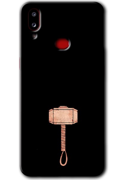 Galaxy A10S Kılıf Hd Desen Baskılı Arka Kapak + Kırılmaz Cam - Thor Çekiç