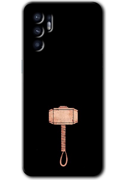 Oppo Reno 6 Kılıf Hd Desen Baskılı Arka Kapak - Thor Çekiç