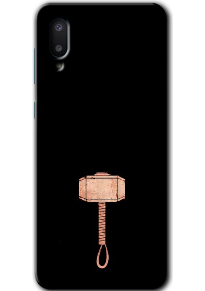 Galaxy A02 Kılıf Hd Desen Baskılı Arka Kapak + Esnek Nano Cam - Thor Çekiç