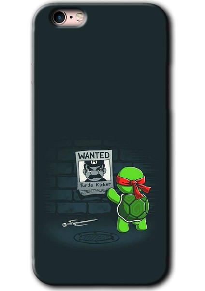 iPhone 6s Kılıf Hd Desen Baskılı Arka Kapak + Kırılmaz Cam - Kaplumbağa Avcısı