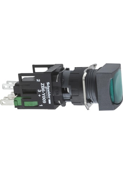 Electric XB6CF3B1B ,yeşil Kare Sıva Altı Eksiksiz Buton Ø16 Mandallama 1na 12...24V