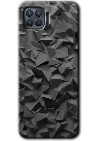 Oppo Reno 4 Lite Kılıf Hd Desen Baskılı Arka Kapak + Esnek Nano Cam - Dark Broke