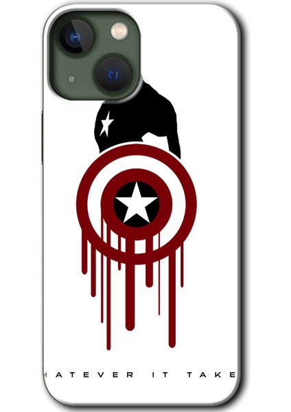 iPhone 13 Mini Kılıf Hd Desen Baskılı Arka Kapak - Captain Amerika