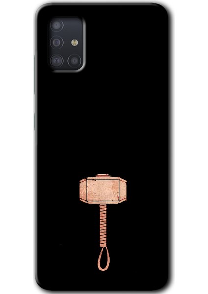 Galaxy A51 Kılıf Hd Desen Baskılı Arka Kapak + Esnek Nano Cam - Thor Çekiç