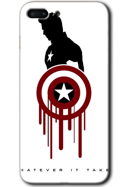 iPhone 8 Plus Kılıf Hd Desen Baskılı Arka Kapak - Captain Amerika