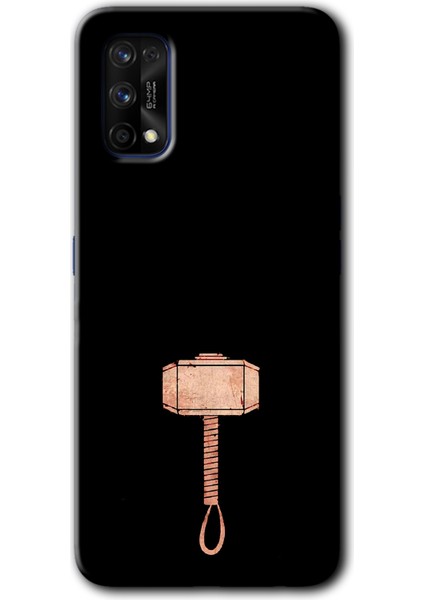 Realme 7 Pro Kılıf Hd Desen Baskılı Arka Kapak + Kırılmaz Cam - Thor Çekiç