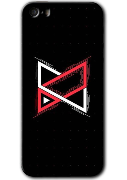iPhone 5s Kılıf Hd Desen Baskılı Arka Kapak + Esnek Nano Cam - Kilit