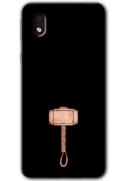Galaxy A01 Core Kılıf Hd Desen Baskılı Arka Kapak + Kırılmaz Cam - Thor Çekiç