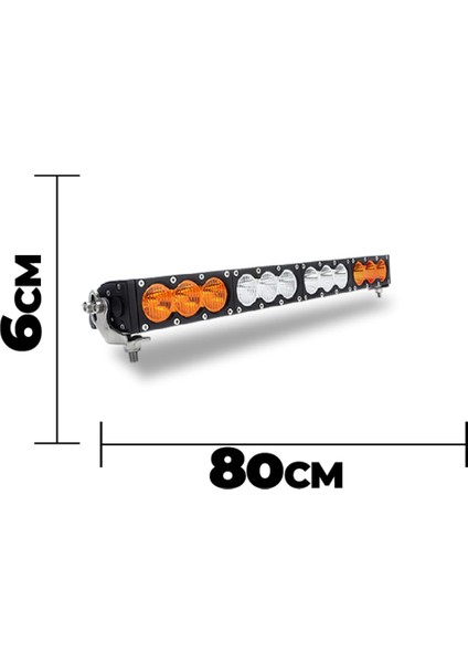 180W 80 cm Amber-Beyaz 3 Modlu Baja Style Rooster Off Road LED Bar