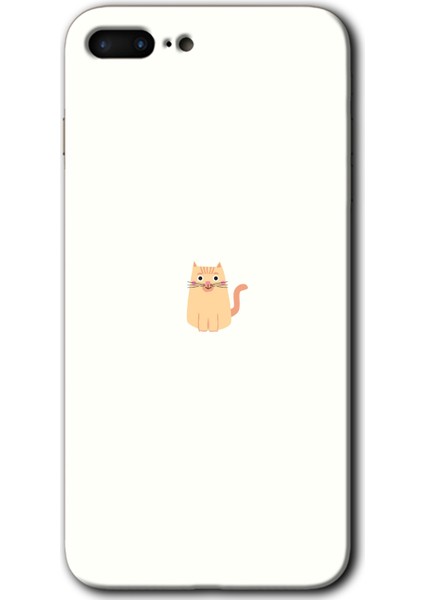 iPhone 7 Plus Kılıf Hd Desen Baskılı Arka Kapak - Cat Minimalism