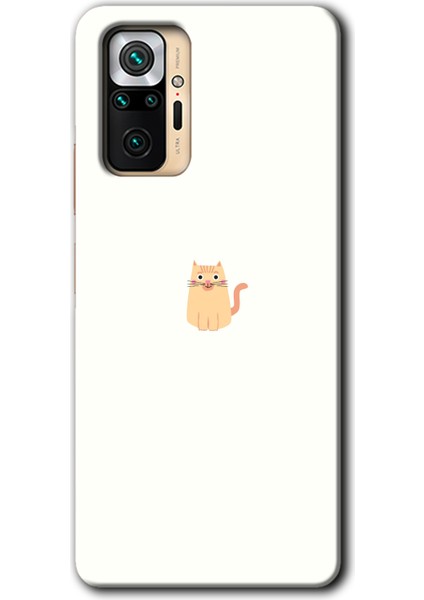 Redmi Note 10 Pro Kılıf Hd Desen Baskılı Arka Kapak - Cat Minimalism