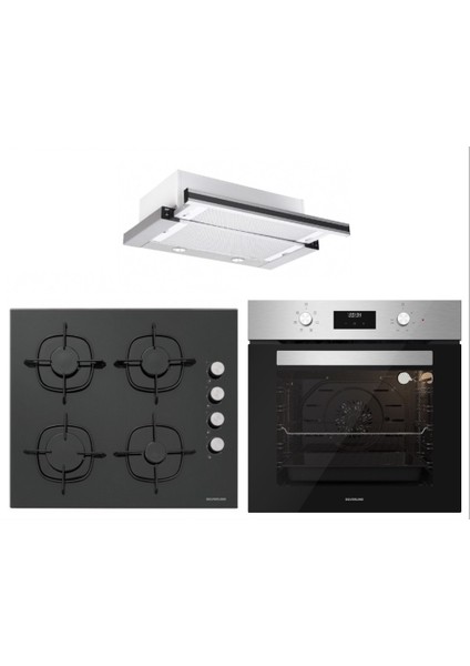 BO6502X02 - CS5335B01 - 1140 Crystal Line 60 Inox Ankastre Set modelleri