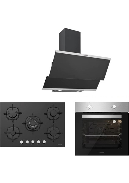 BO6501X01 - CS5365B01 - 3420 Classy 60 Siyah Ankastre Set