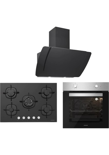 BO6501X01 - CS5365B01 - 3373 Misto 60 Siyah Ankastre Set