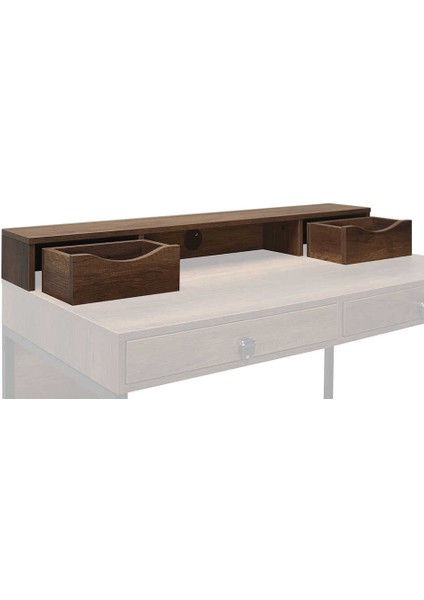 Connect Çalışma Masası Opsiyonel Üst Modülü - Koyu Ceviz (Oslo Ceviz) 120X13X18 cm (Gxyxd)