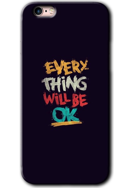 iPhone 6s Plus Kılıf Hd Desen Baskılı Arka Kapak + Kırılmaz Cam - Everything