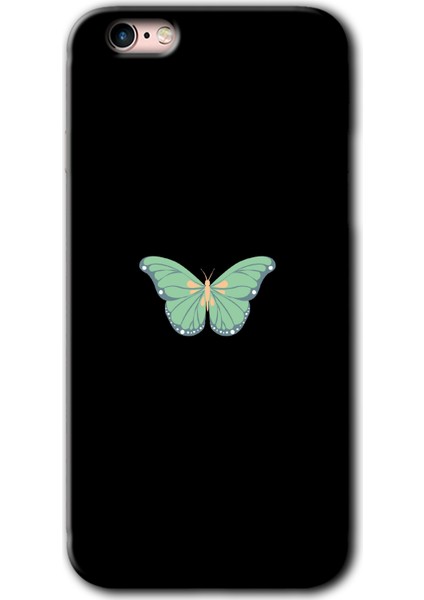 iPhone 6s Plus Kılıf Hd Desen Baskılı Arka Kapak + Kırılmaz Cam - Butterfly Tree