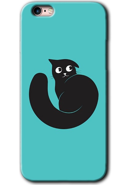 iPhone 6s Plus Kılıf Hd Desen Baskılı Arka Kapak + Kırılmaz Cam - Cat Vector